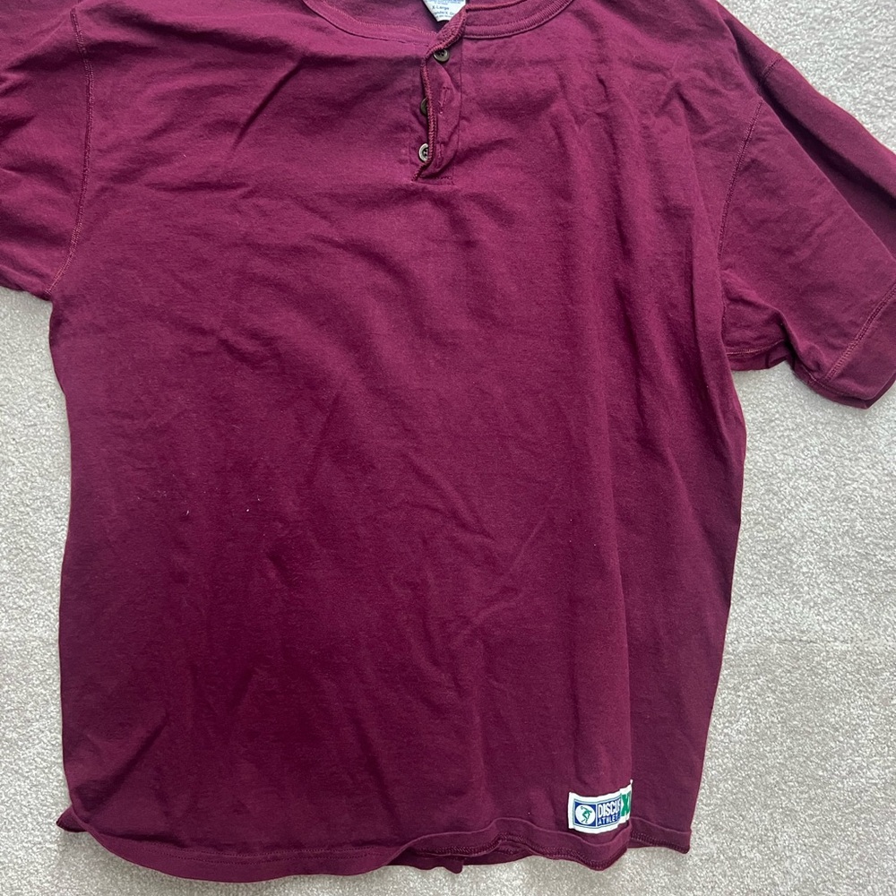 Vintage‎ Burgundy discus athletic T-Shirt